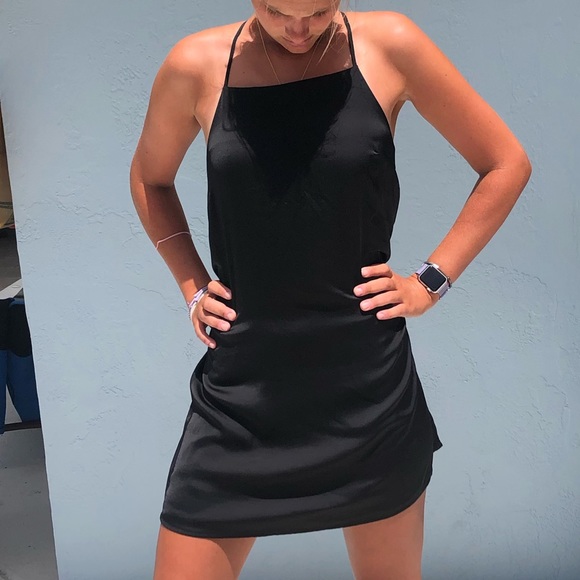 forever 21 black slip dress